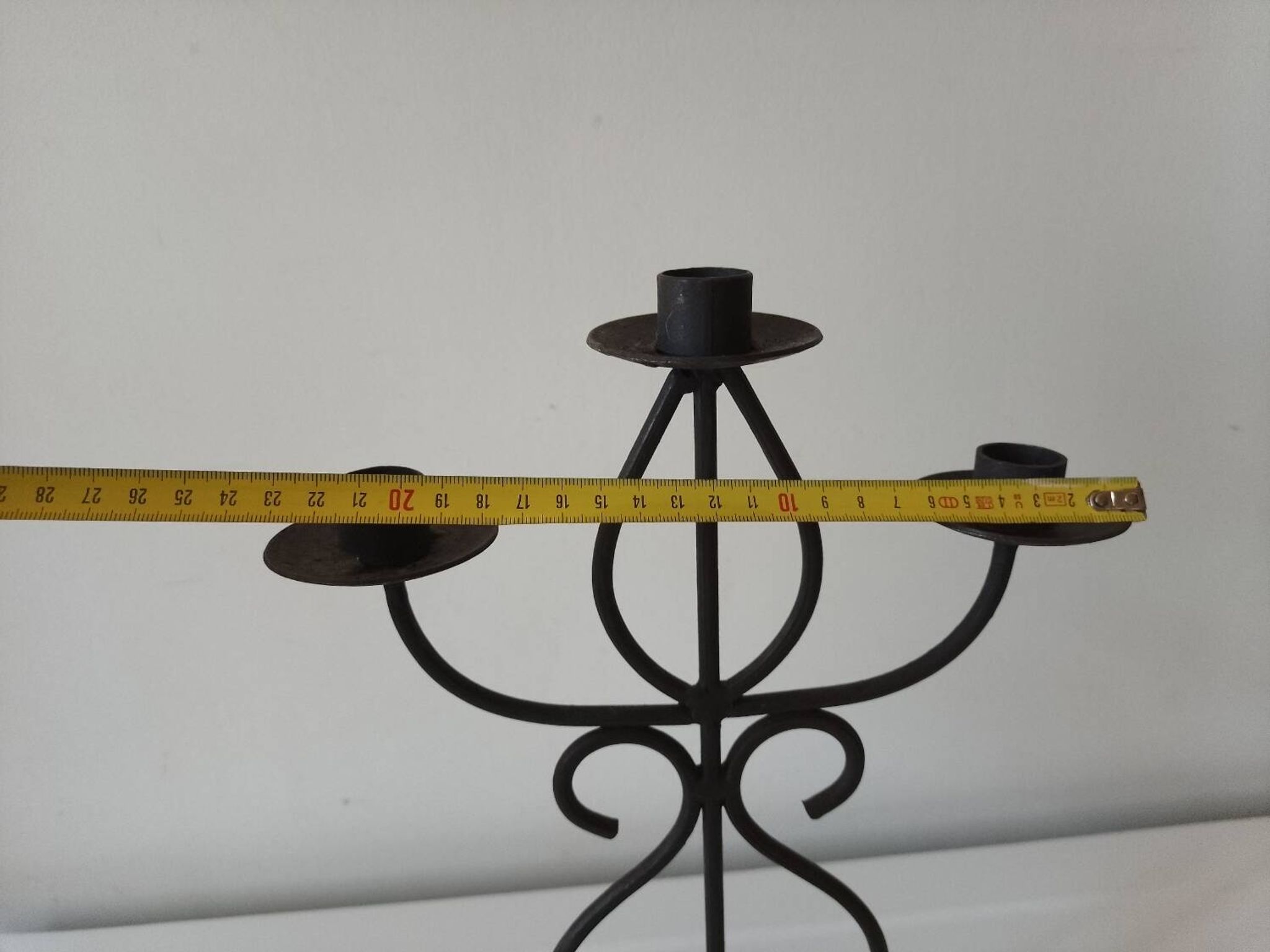 Raw wrought iron chandelier
