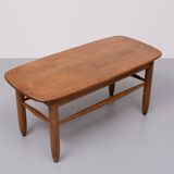 Table basse en chêne massif, années 1950