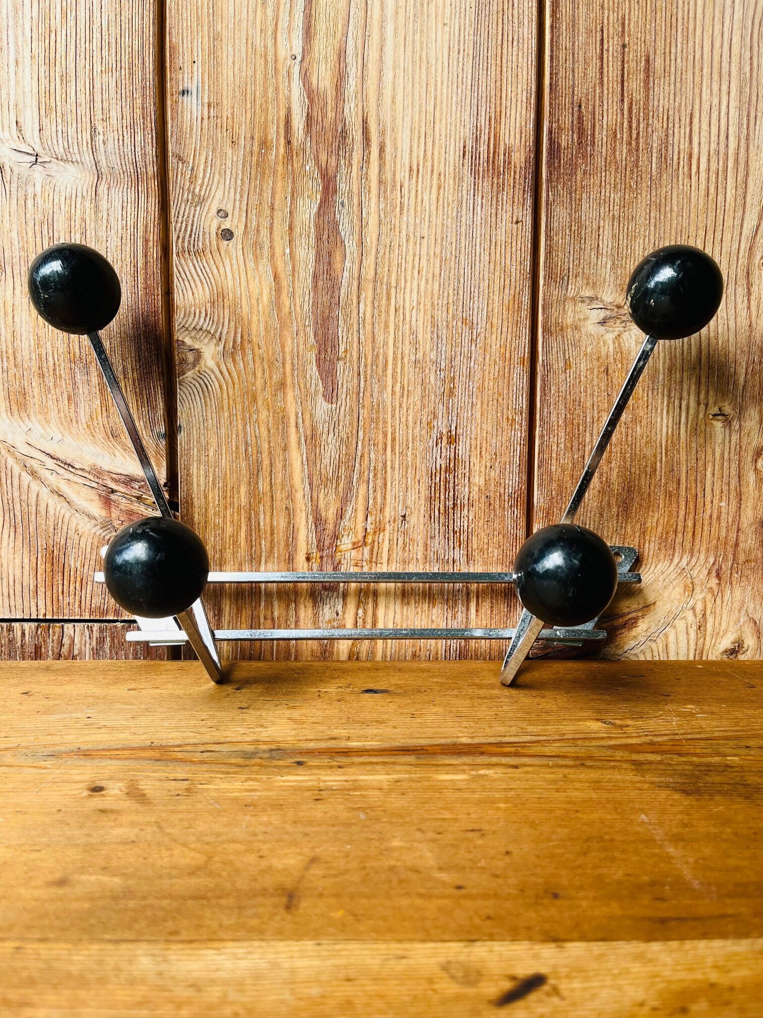 Vintage wall coat rack 4 hooks
