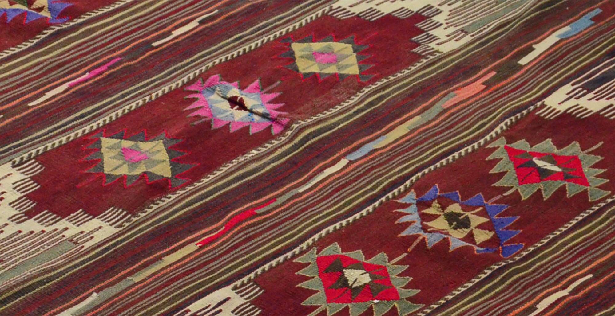 Authentic Vintage Turkish Kilims & Handwoven Rugs – Unique Home Decor Pieces 216x 145 cm