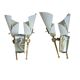 Vintage 1950s butterfly wall light pairs by Arlus.