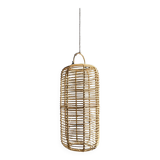 Large lantern-shaped rattan pendant lamp H50 D24