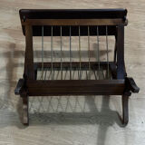 Vintage wooden magazine rack - 1950s-1960s