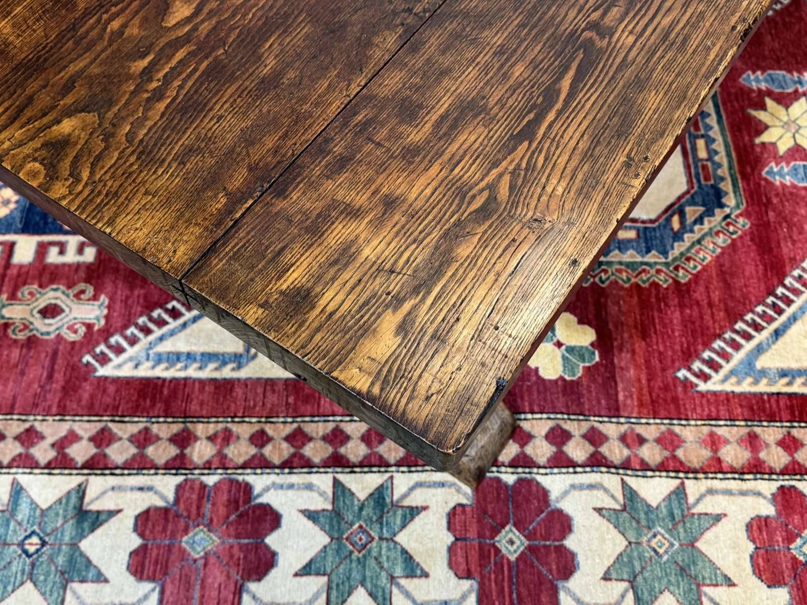Table monastère anglaise en chêne XIXème