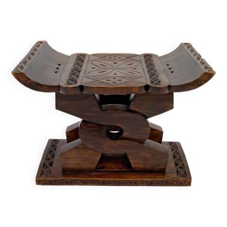 Tabouret Ashanti ghanéen 'Wisdom Knot', Afrique, milieu du XXe