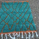 Traditional handmade Berber rug blue size 1.5/2.5 m