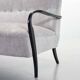Canapé deux places Guglielmo Ulrich en tissu gris argenté. Italie, années 1950.