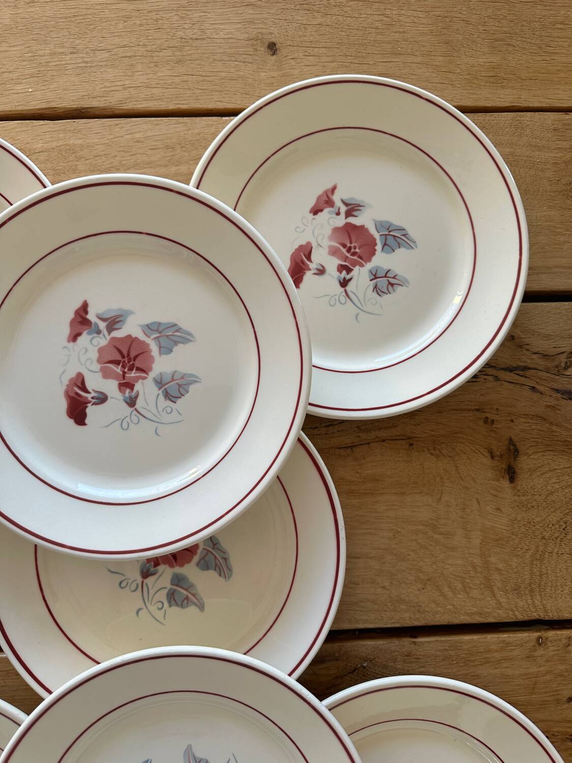 7 antique dinner plates