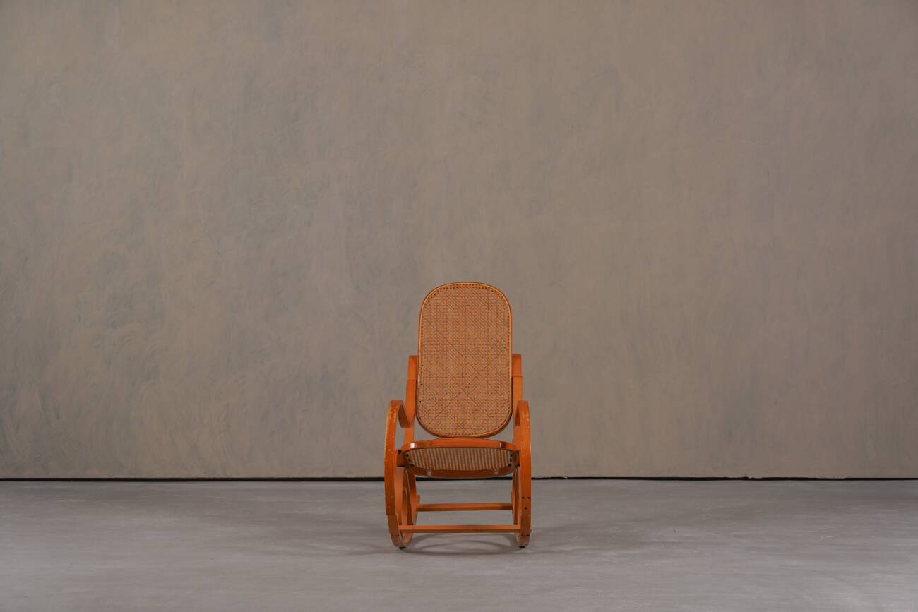 Vintage bentwood rocking chair by Luigi Crassevig, Italy 1970s
