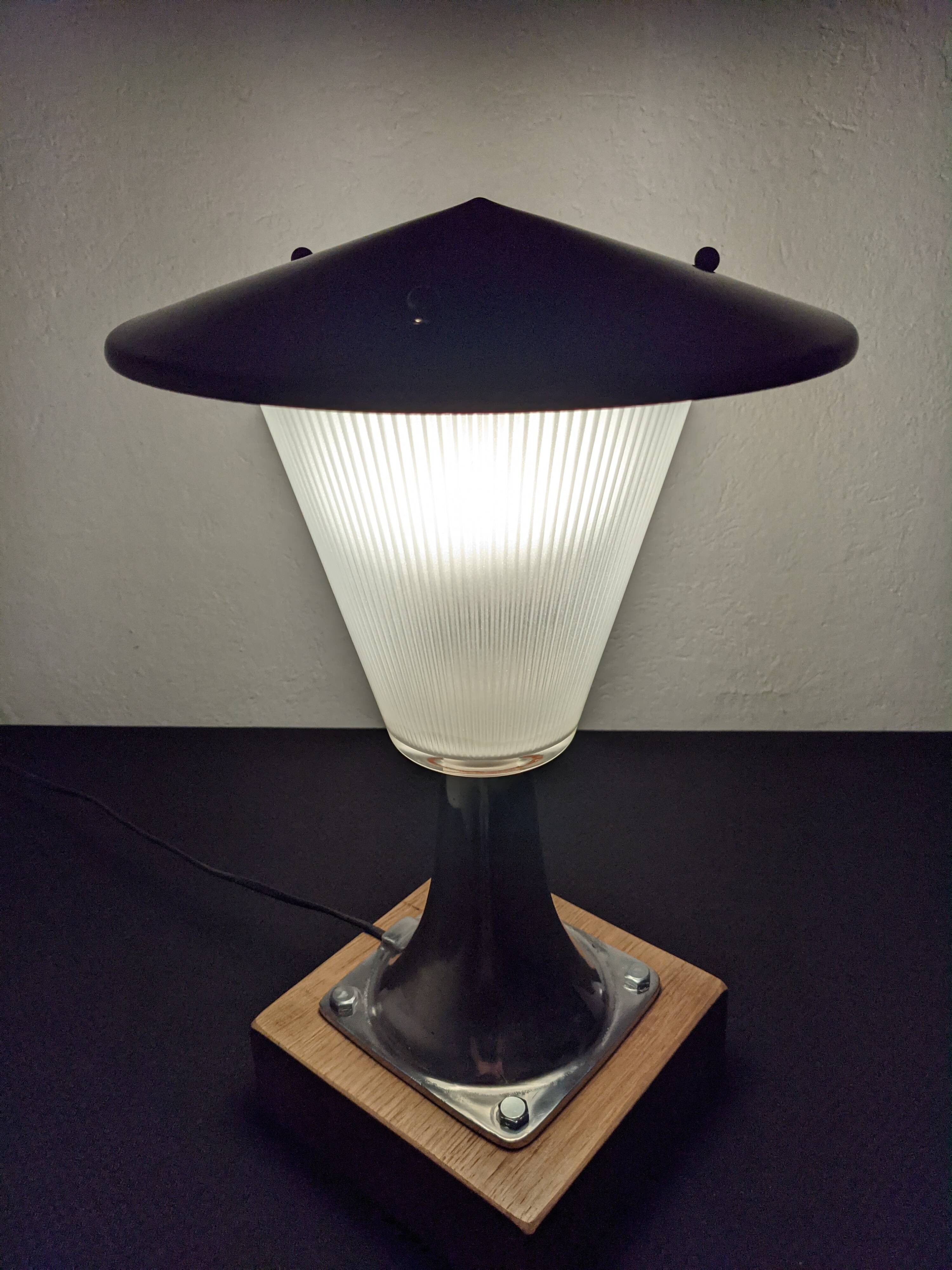 Holophane glass lamp from the 50s/60s