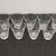 6 vintage chiseled crystal port glasses