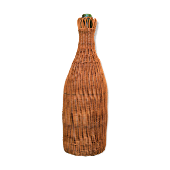 Vintage rattan bottle