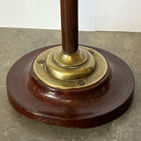 Precious cane tip in mahogany and gilded bronze with polychromy