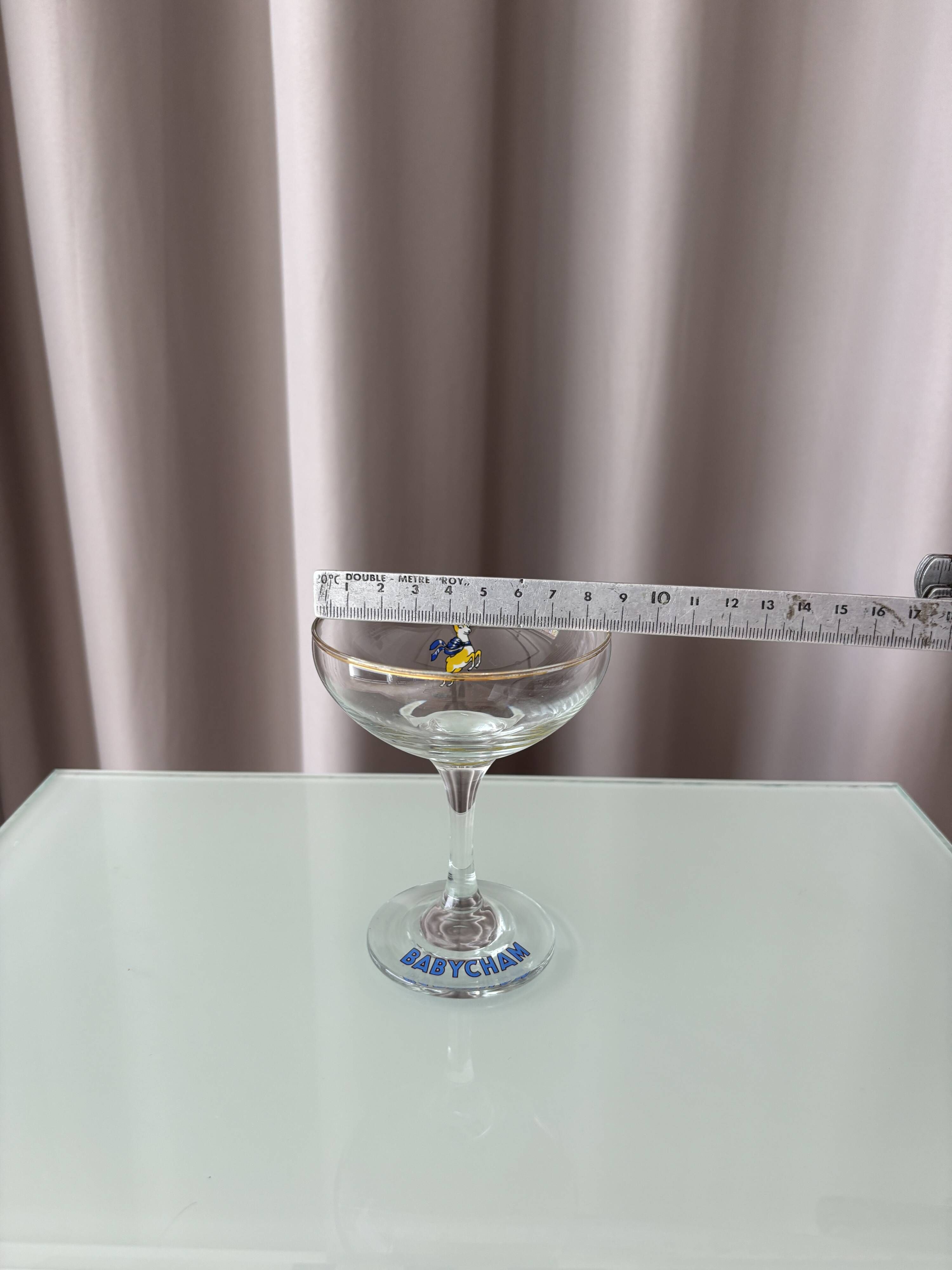 Set of 4 Vintage Babycham Champagne Coupes – Advertising Cocktail Glasses w
