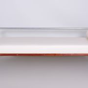White Slezák sofa - 1930s Czechia - Leather, Beech and Chrome