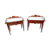 Paire de tables de toilette