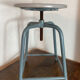Adjustable height metal and wood workshop stool