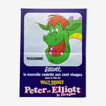 Affiche cinéma originale "Peter et Elliott le dragon" Walt Disney 1977