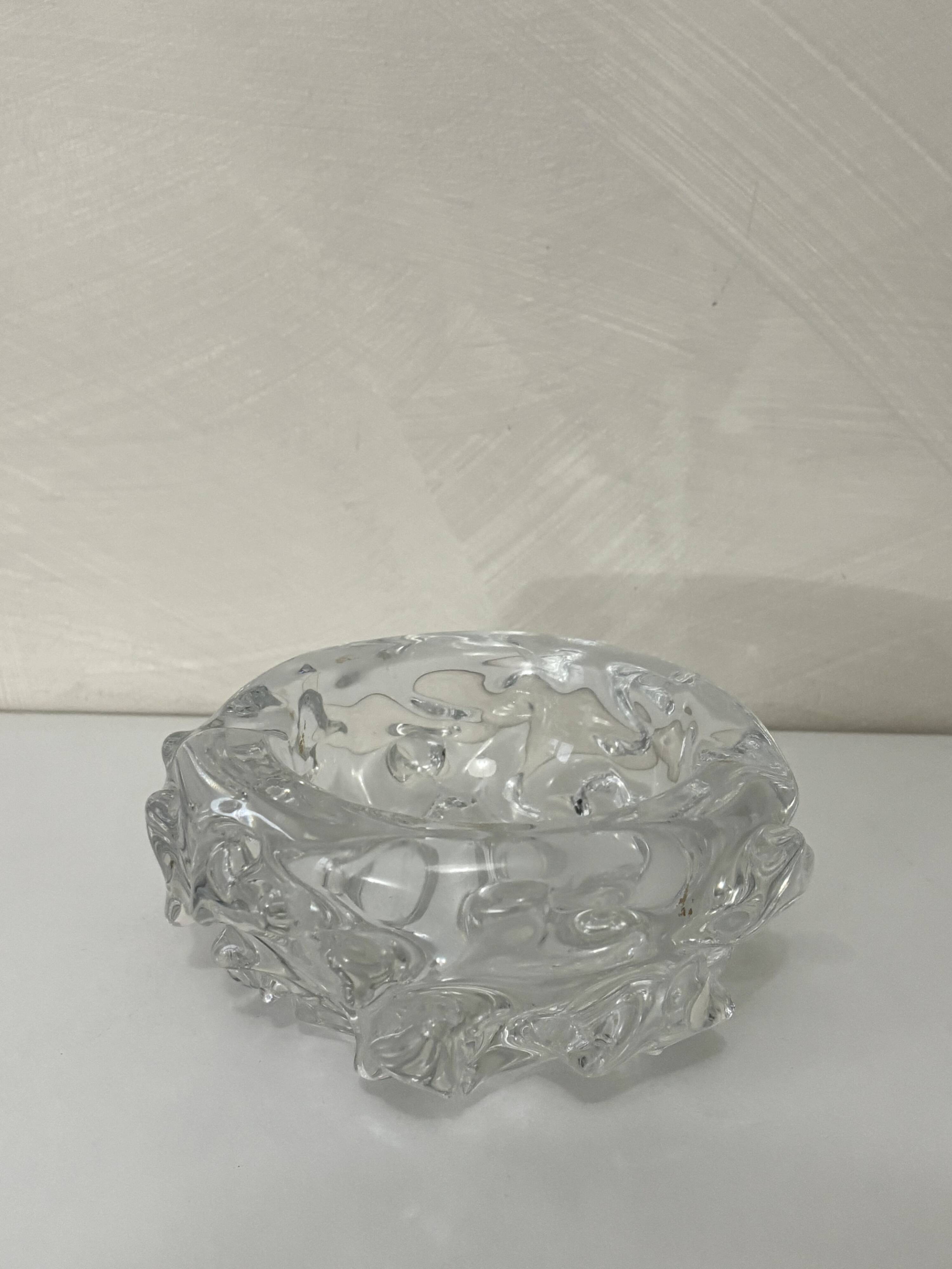 Crystal ashtray/trinket dish signed Schneider