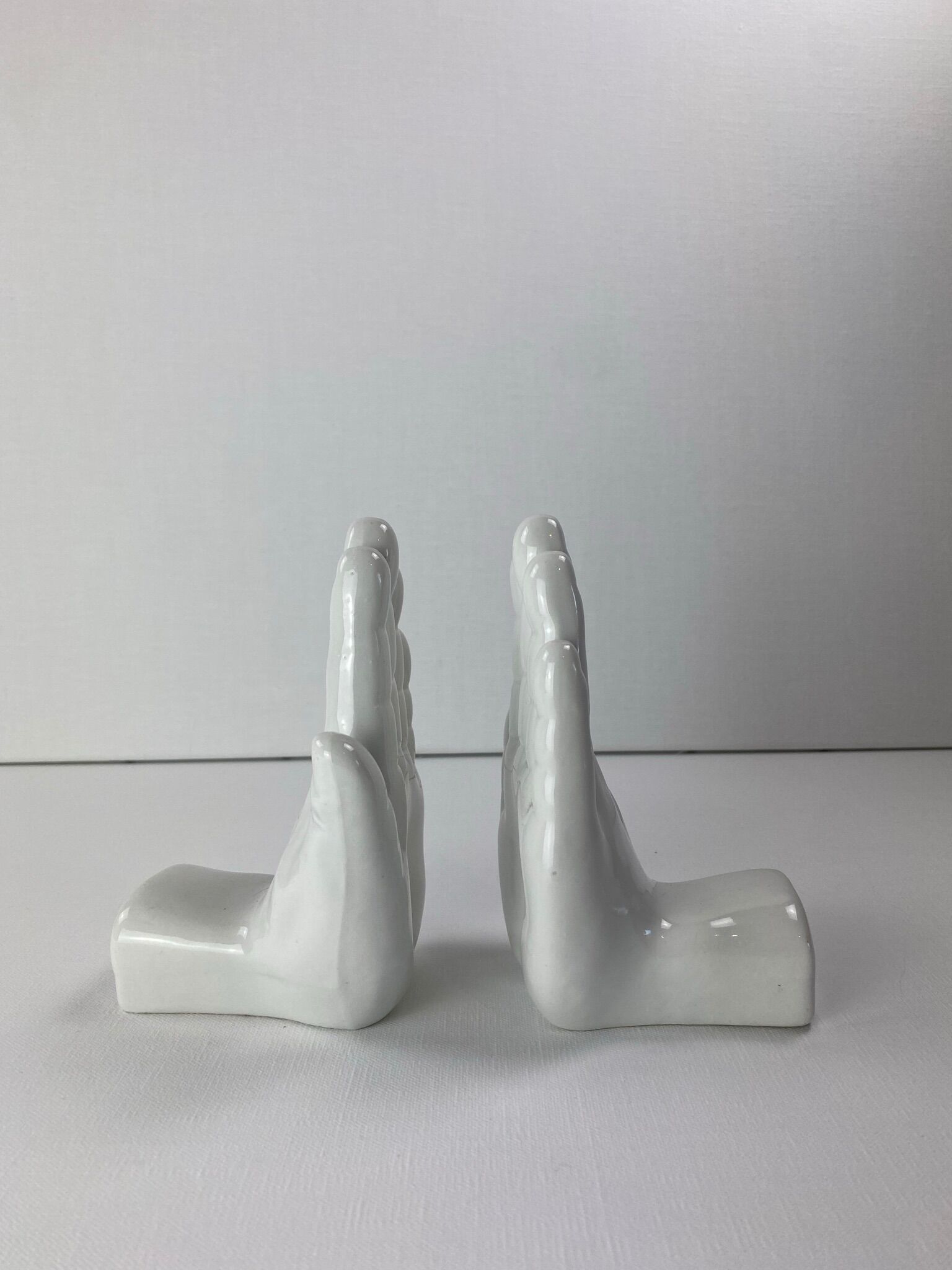 Pair of hands bookends 1970-80