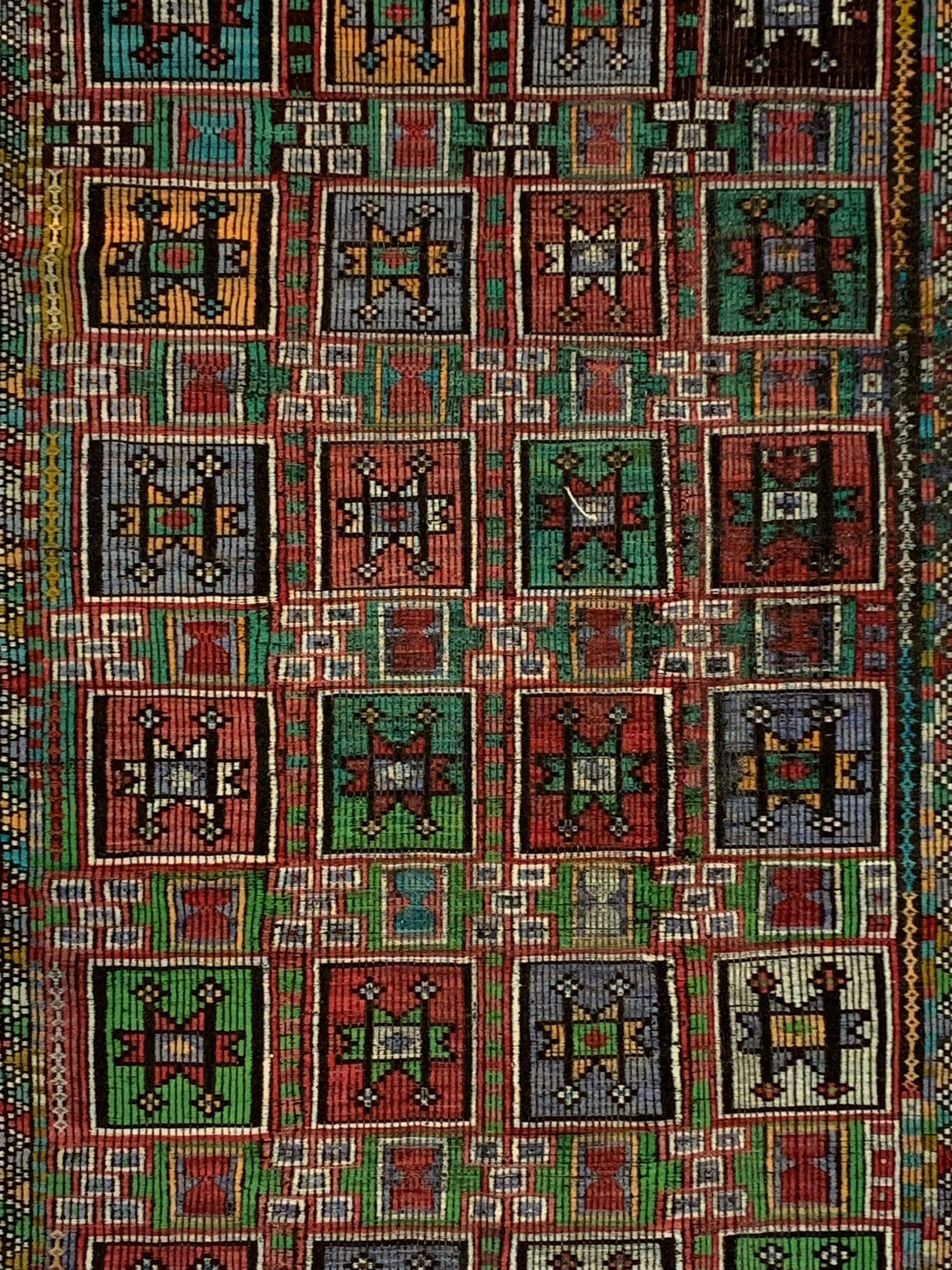 Large Vintage Turkish Kilim Rug 350x195 cm Wool Jajim Kelim