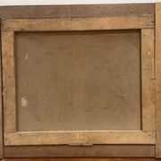 Framed painting oil on canvas still life by J Thomas 1921