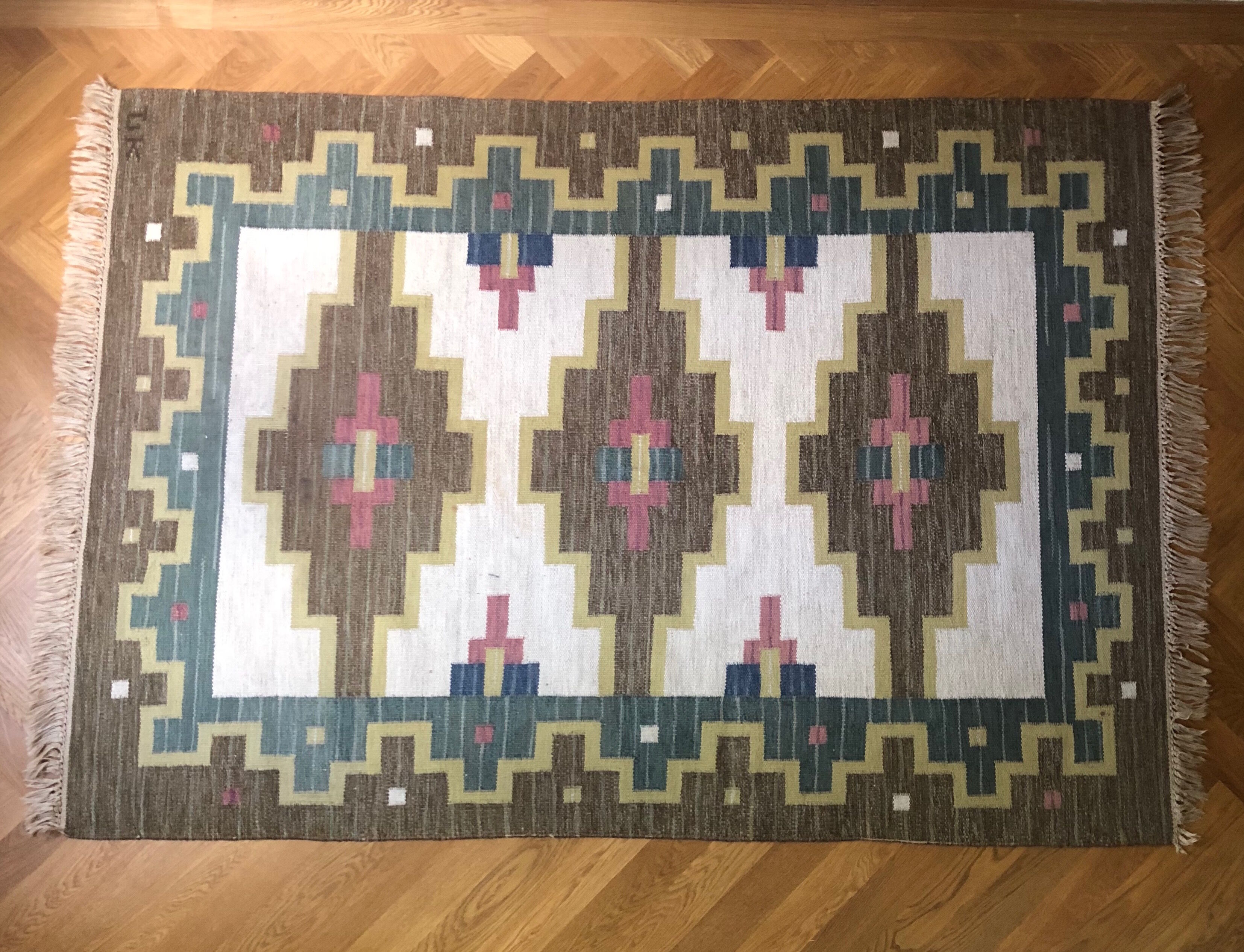 MidCentury Carpet Röllakan Sweden 1960s