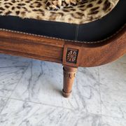 Empire-style wooden daybed / chaise longue