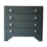 Art deco dark gray chest of drawers