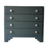 Art deco dark gray chest of drawers