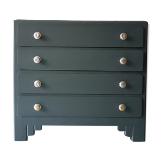 Commode art deco gris foncé