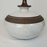Large enamelled ceramic lamp 1970s