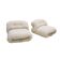 Mid Century White Wool "Soriana" Armchairs by Tobia Scarpa Edited by Cassina