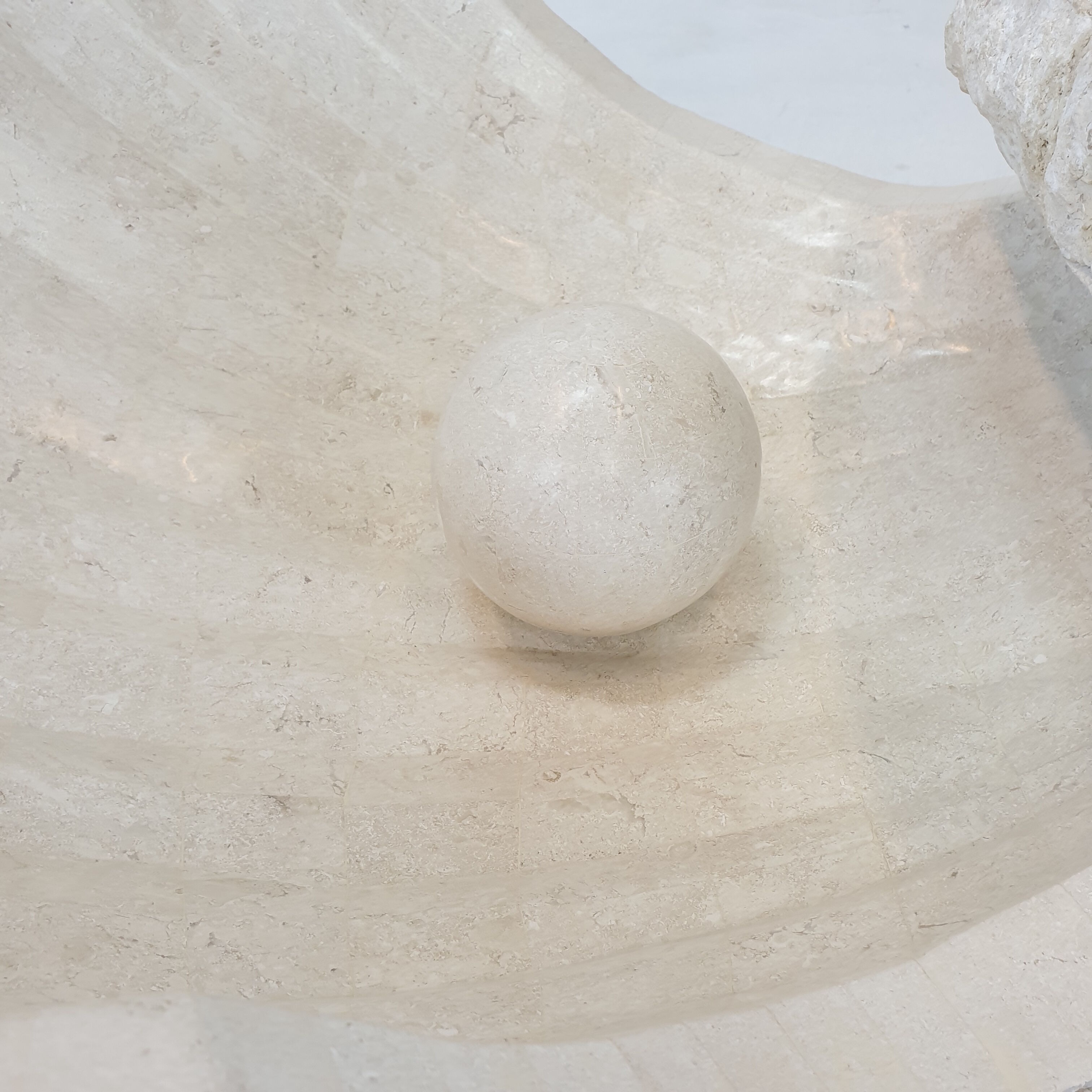 Magnussen ponte mactan stone shell coffee table, 1980s