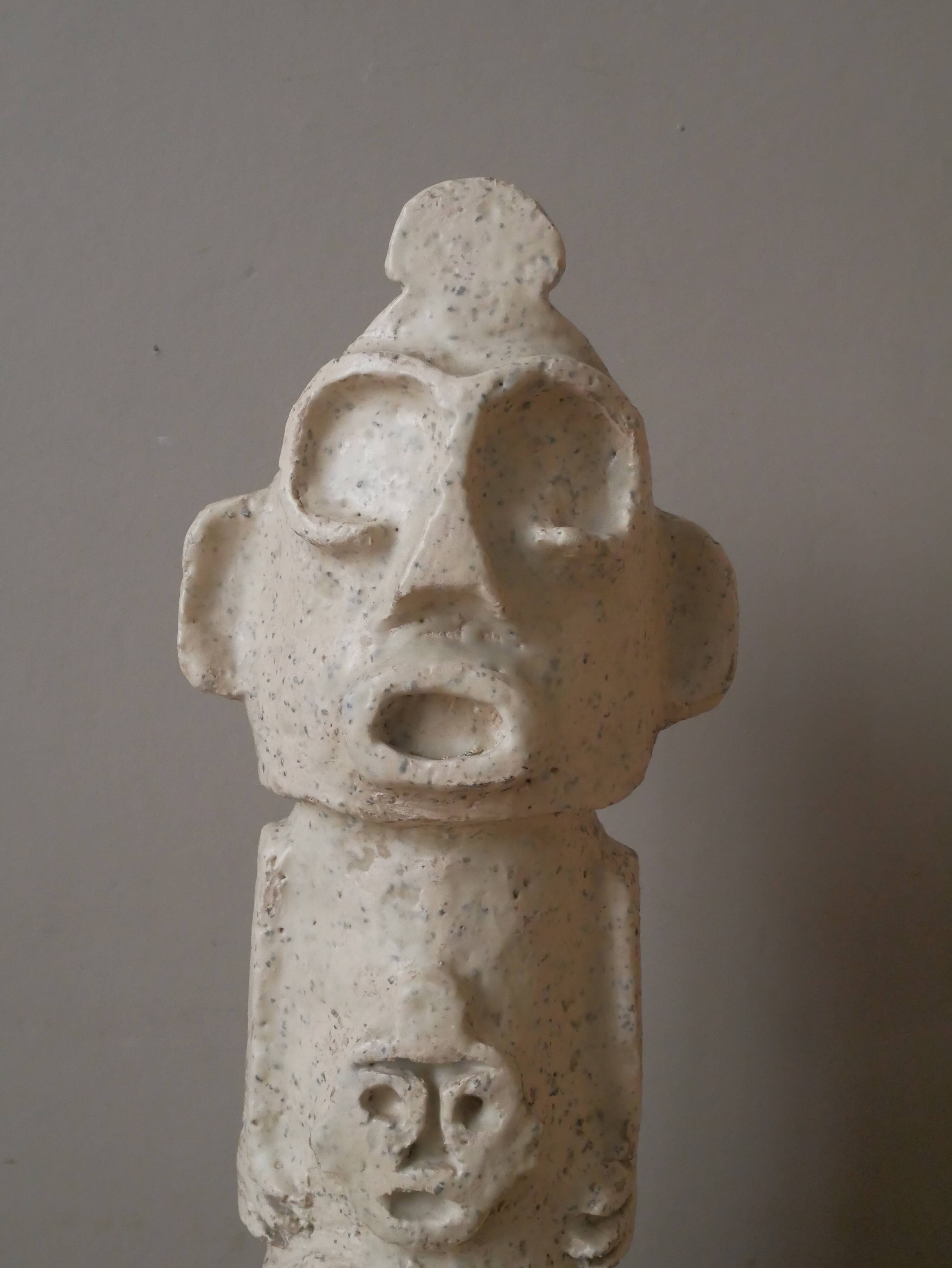 Totem sculpture African art ethnic tribal handmade object