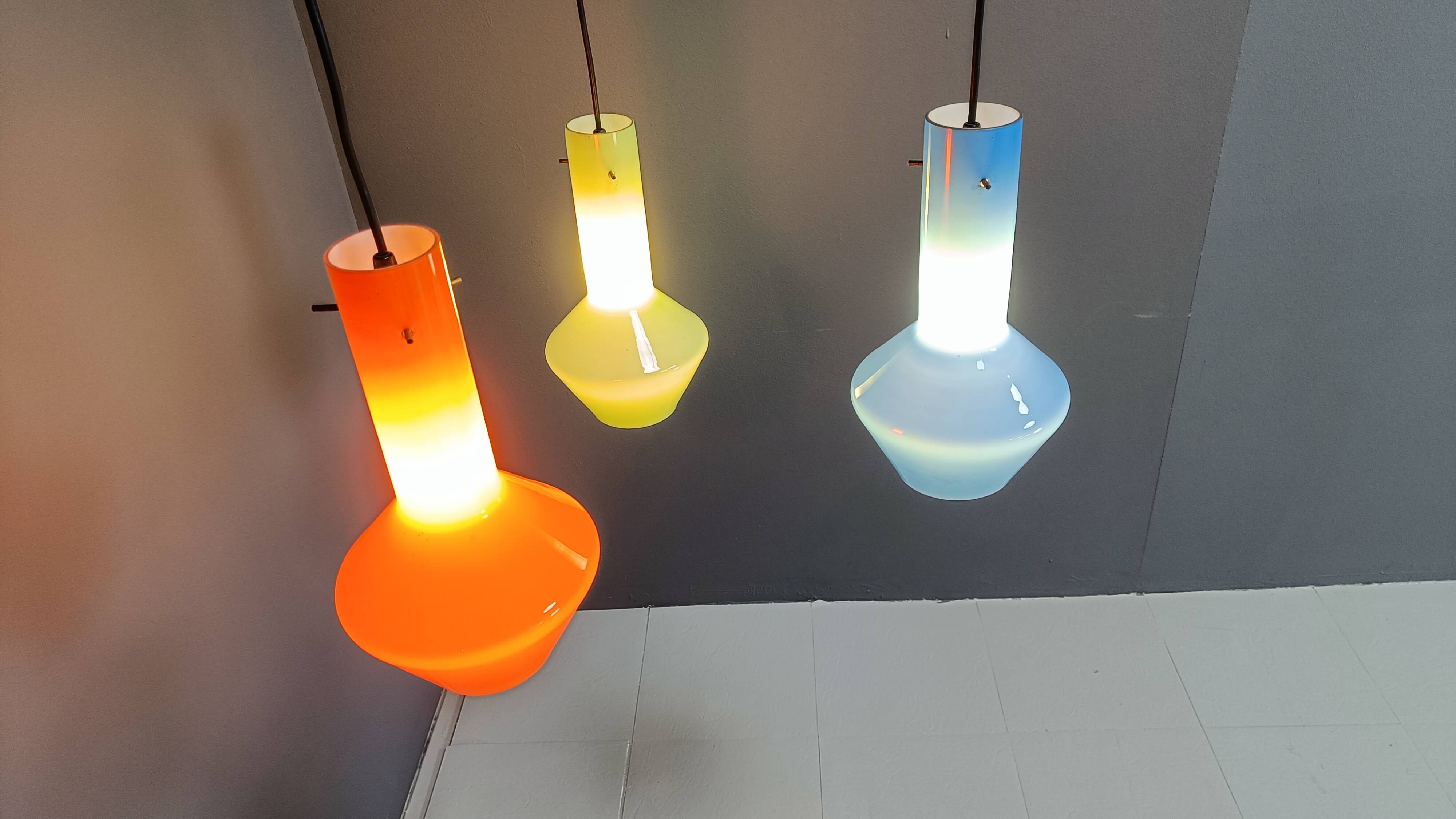 Vintage italian murano glass chandelier, 1960s