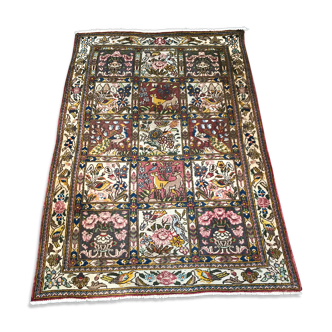 Tapis Bahtiar Iran laine de lardin 4 saisons 160x112cm