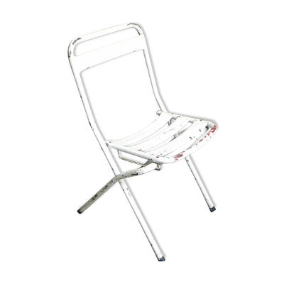 Chaise pliante en acier industriel