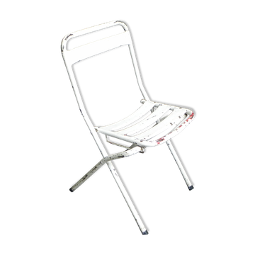 Chaise pliante en acier industriel