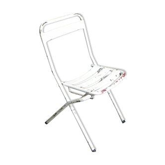 Industrial steel folding chair