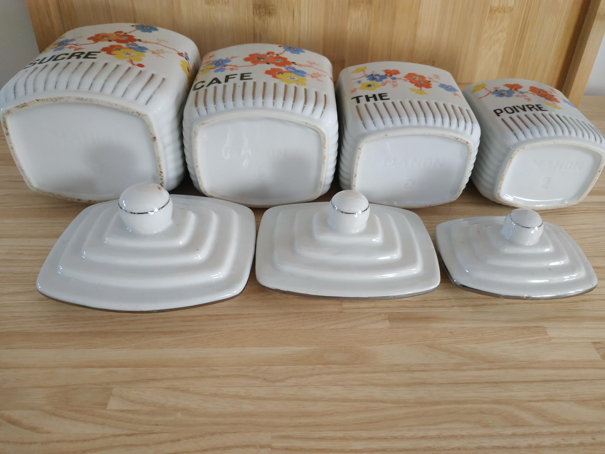 4 Old spice pots décor MANON