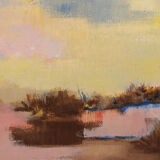 Oil painting on canvas "Evening Depth" by Adry Novoli