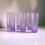 6 verres à long drink italiens de l'ère spatiale - Alexandrite, années 1970