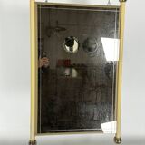Italian Vintage Mirror in Tommaso Barbi style. Italy 1970s