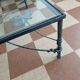 Wrought iron coffee table structure