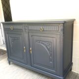 bahut buffet art deco chene solid gray vintage