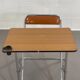 Pupitre pliable écolier vintage assise en similicuir