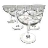 6 champagne glasses