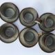 6 cups speckled sandstone espresso with undercups