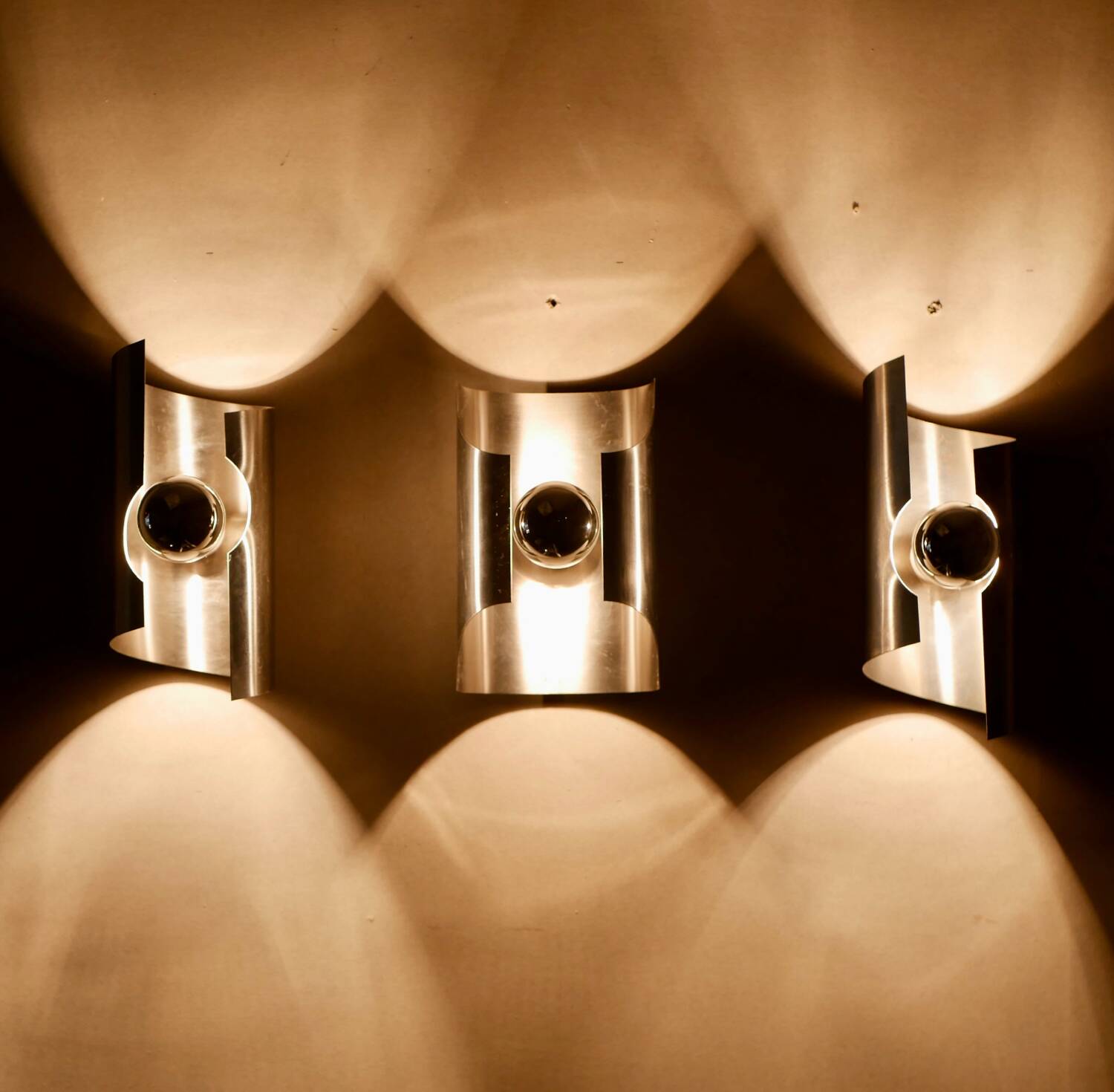 70s chrome wall light